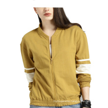 oem service fashion stripe design sweatshirt for lady